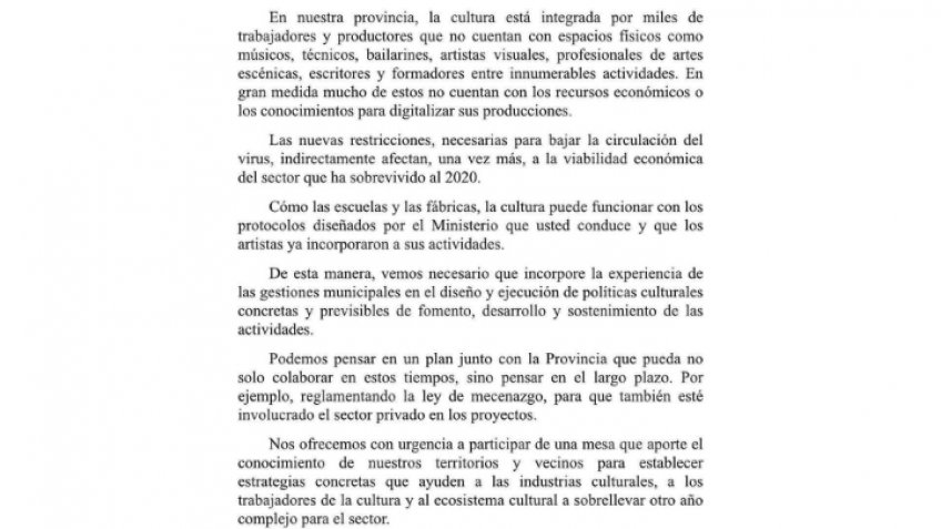 Alejo Alguacil: "No alcanza solo con el Catalogo Cultural que planteó la provincia"